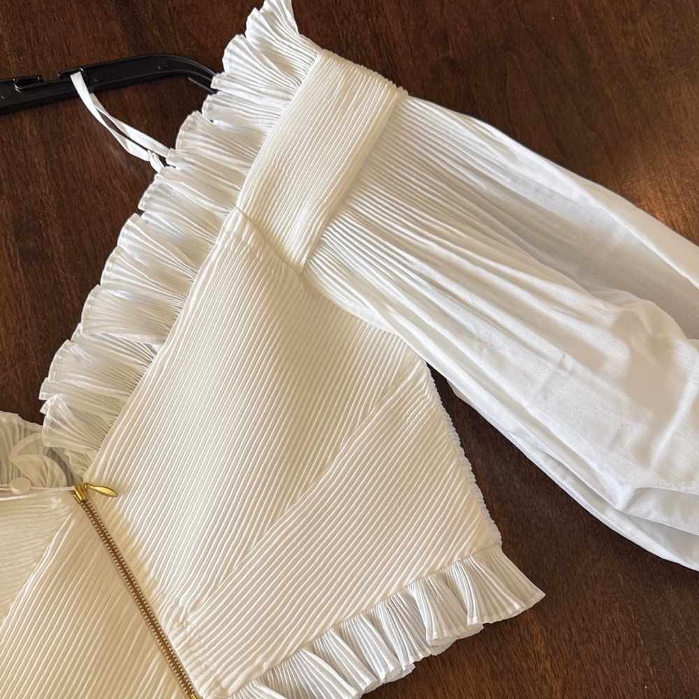 Zimmermann Cream Off-Shoulder Blouse - Picture 9 of 9